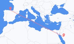 Flyreiser fra Al-`Ula, Saudi-Arabia til Santander, Spania