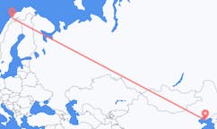 Flyrejser fra Dalian, Kina til Bardufoss, Norge