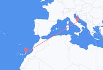 出发地 西班牙出发地 兰萨罗特岛目的地 意大利佩斯卡拉的航班