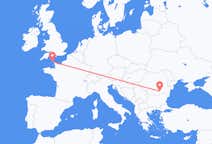 Flyreiser fra Alderney, Guernsey til București, Romania