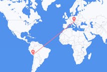 Flyreiser fra Arequipa, Peru til Klagenfurt, Østerrike