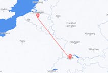 ベルギーのから ブリュッセル首都圏地域、スイスのへ チューリッヒフライト