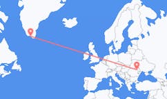 Flug frá Iași, Rúmeníu til Qaqortoq, Grænlandi