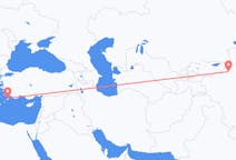 Flyg från Aksu City, Kina till Rhodes, England, Grekland