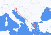 Vols depuis la ville de Rijeka vers la ville de Skyros