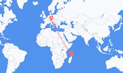 Flyrejser fra Sambava, Madagaskar til Bolzano, Italien