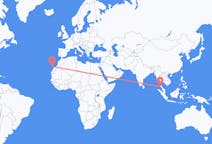 Vluchten van Phuket Stad, Thailand naar Las Palmas (ort i Mexiko, Veracruz, Tihuatlán), Spanje