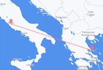 그리스발 스키아토스, 이탈리아행 로마 항공편