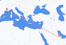 Flyg från al-Hufuf, Saudiarabien till Marseille, Frankrike