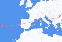 Vluchten van Boekarest, Roemenië naar Ponta Delgada, Portugal