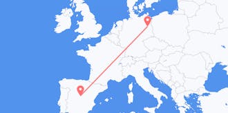 Flyrejser fra Spanien til Tyskland