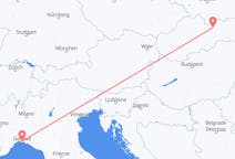 Flyrejser fra Poprad, Slovakiet til Genova, Italien