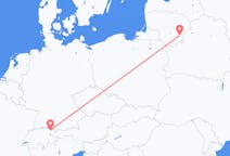 Vluchten van Altenrhein, Zwitserland naar Vilnius, Litouwen