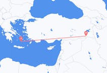 Flyrejser fra Şırnak (Şırnak Provins), Tyrkiet til Santorini, Grækenland