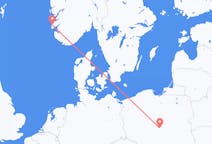 Flights from Łódź, Poland to Haugesund, Norway