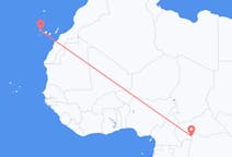 来自中非共和国出发地 班基目的地 西班牙圣克鲁斯-德拉帕尔马的航班