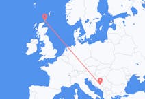Flyrejser fra Kirkwall, Skotland til Sarajevo, Bosnien-Hercegovina