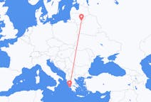 出发地 立陶宛出发地 维尔纽斯目的地 希腊扎金索斯島的航班