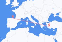 出发地 土耳其出发地 代尼茲利目的地 西班牙桑坦德的航班