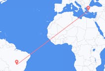 Flyreiser fra Goiânia, Brasil til Samos, Hellas