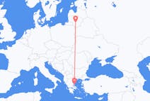 Vluchten van Kaunas, Litouwen naar Skiathos, Griekenland