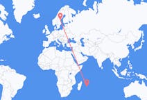 Flyreiser fra Mauritius, Mauritius til Sundsvall, Sverige