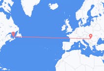 Flyreiser fra Les Îles-de-la-Madeleine, Quebec, Canada til Timișoara, Romania