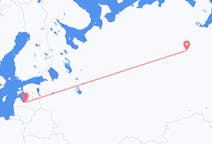 Vols depuis la ville de Beloïarski vers la ville de Riga
