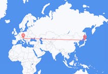 Flyg från Sapporo, Japan till Trieste, Italien