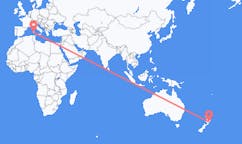 뉴질랜드 네이피어에서 출발해 이탈리아 칼리아리로(으)로 가는 항공편