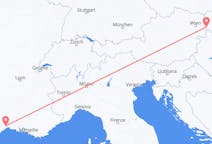 Flyg från Bratislava, Slovakien till Montpellier, Frankrike