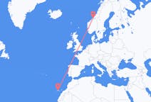 Vols depuis la ville de Ørland vers la ville de Ténérife