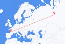 Flights from Kogalym, Russia to Bordeaux, France