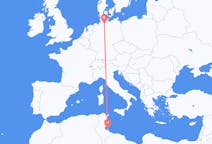 Flyreiser fra Djerba, Tunisia til Hamburg, Tyskland