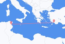 チュニジアのから エンフィダ、トルコのへ ダラマンフライト