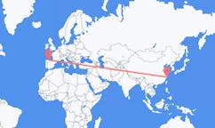 Flyreiser fra Taizhou, til Santiago del Monte