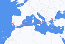 Vluchten uit het Faro-district, Portugal naar Lemnos, Griekenland