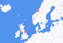 Flights from Leeds, England to Trondheim, Norway