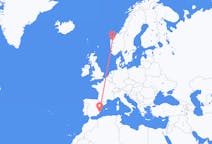 Vluchten van Sandane, Noorwegen naar Alicante, Spanje