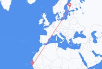 Flyg från Dakar, Senegal till Tammerfors, Finland