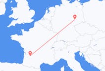 Flyreiser fra Leipzig, Tyskland til Bergerac, Frankrike