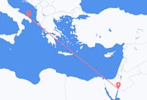 Vluchten van Akaba, Jordanië naar Brindisi, Italië