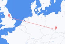 Flyreiser fra Katowice, Polen til Doncaster, England