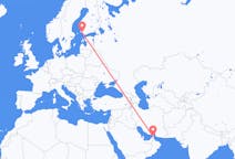 เที่ยวบิน จาก ราสอัลไคมาห์, สหรัฐอาหรับเอมิเรตส์ ไปยัง ตุรกุ, ฟินแลนด์