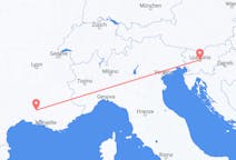 Flyrejser fra Ljubljana, Slovenien til Avignon, Frankrig