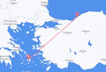 Vols depuis la ville de Zonguldak vers la ville de Naxos