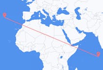 Flights from Gan, Maldives to Horta, Azores, Portugal