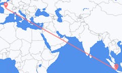 Flyreiser fra Bandar Lampung, Indonesia til Poitiers, Frankrike