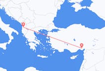 Flyg från Tirana, Albanien till Adana, Turkiet