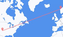 Flyreiser fra Liberal, USA til Ålesund, Norge